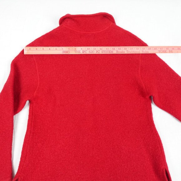 Vintage 90s Boiled Wool Jacket Rue Grenelle Women's Small Zip Up Sweater - Picture 10 of 11